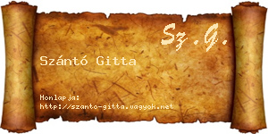 Szántó Gitta névjegykártya